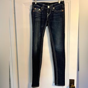 ~True Religion Super T Skinny Sz. 26 Dark Wash *EUC MSRP: $239+tax